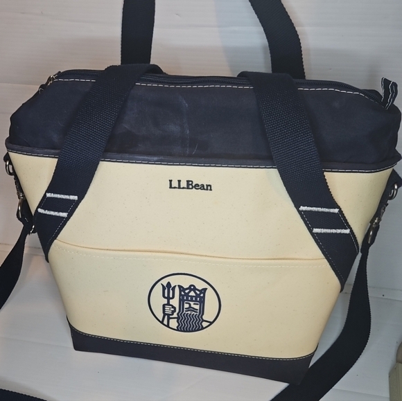 Rare Vintage LL Bean Insulated Canvas Cooler Beach Camp Lunch Tote Bag - Picture 1 of 10